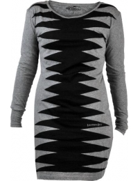 Lightning Bolt Long Slive Fishbone Tunic W